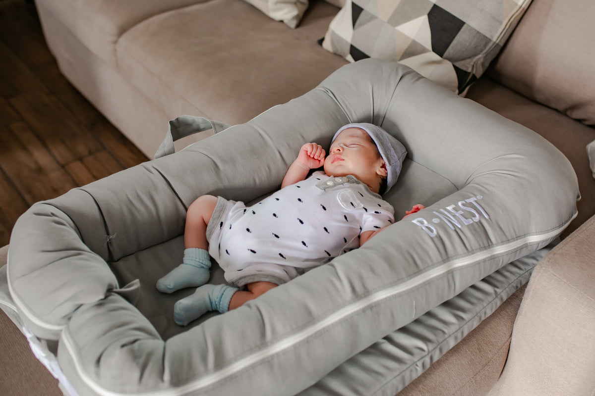 Nid de bébé Botanical Baby nest - Puritan Gray - 0-6M